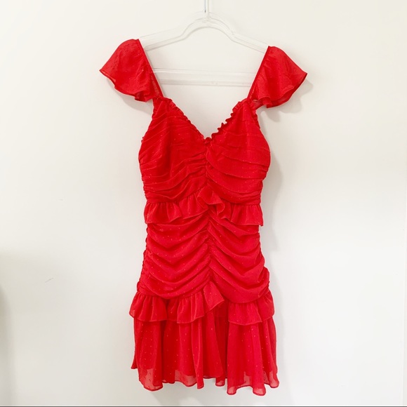 La Maison Talulah Rue Mini Ruffle Shirring Dress - Picture 4 of 8
